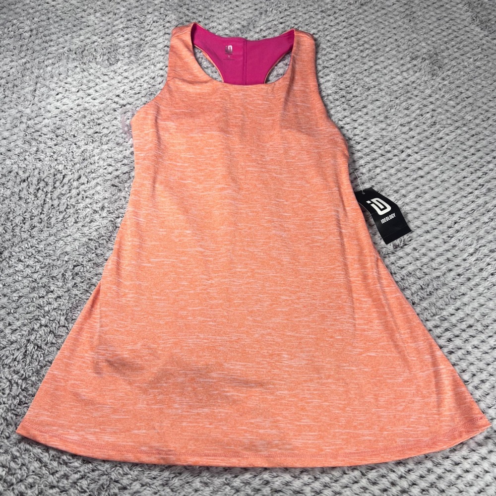 Ideology Kids Activewear Dress Coral Racerback Built-in Bra Small NWT‎